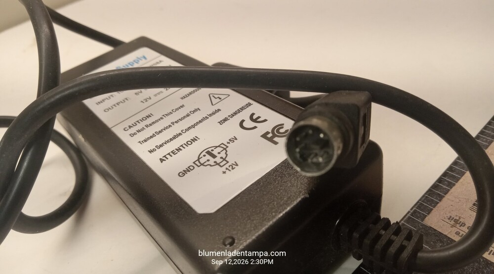 JHS-E02AB02-W08A Power Supply 12V 5V 2A 4-Pin DIN AC Adapter